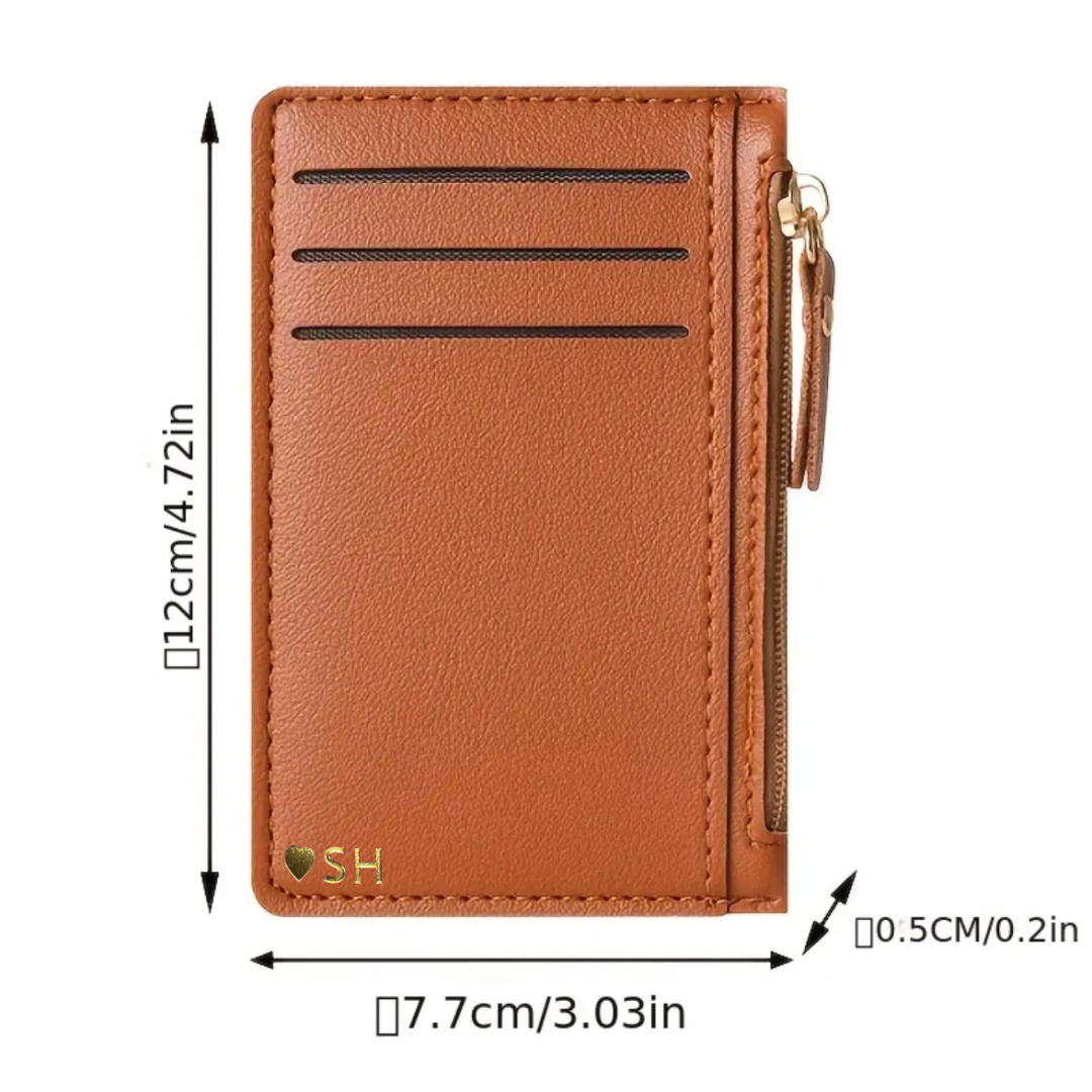 Personalized Hot Stamp Leather Travel Wallet - BT Collection LLC