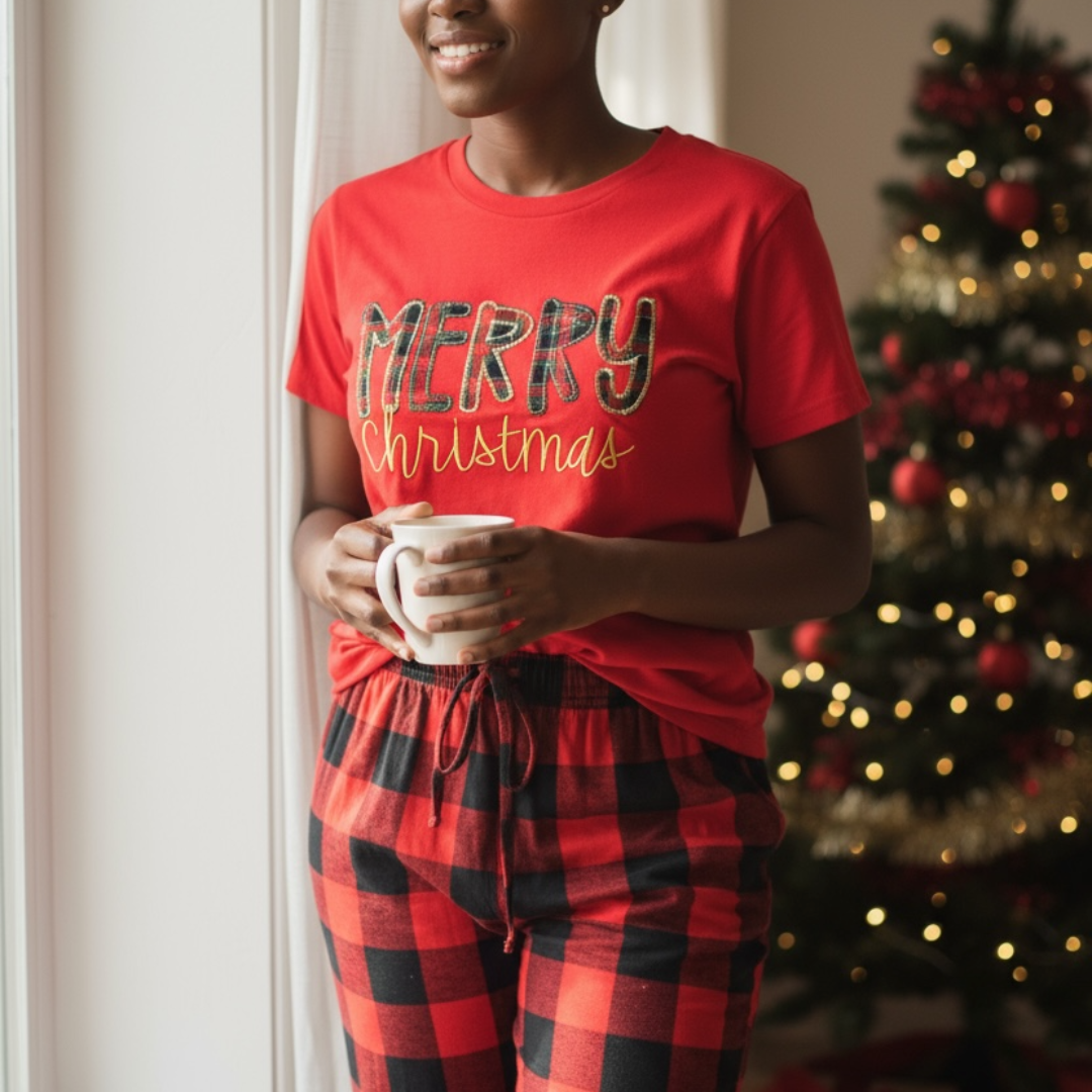 Merry Christmas Embroidered Unisex Shirt - BT Collection LLC