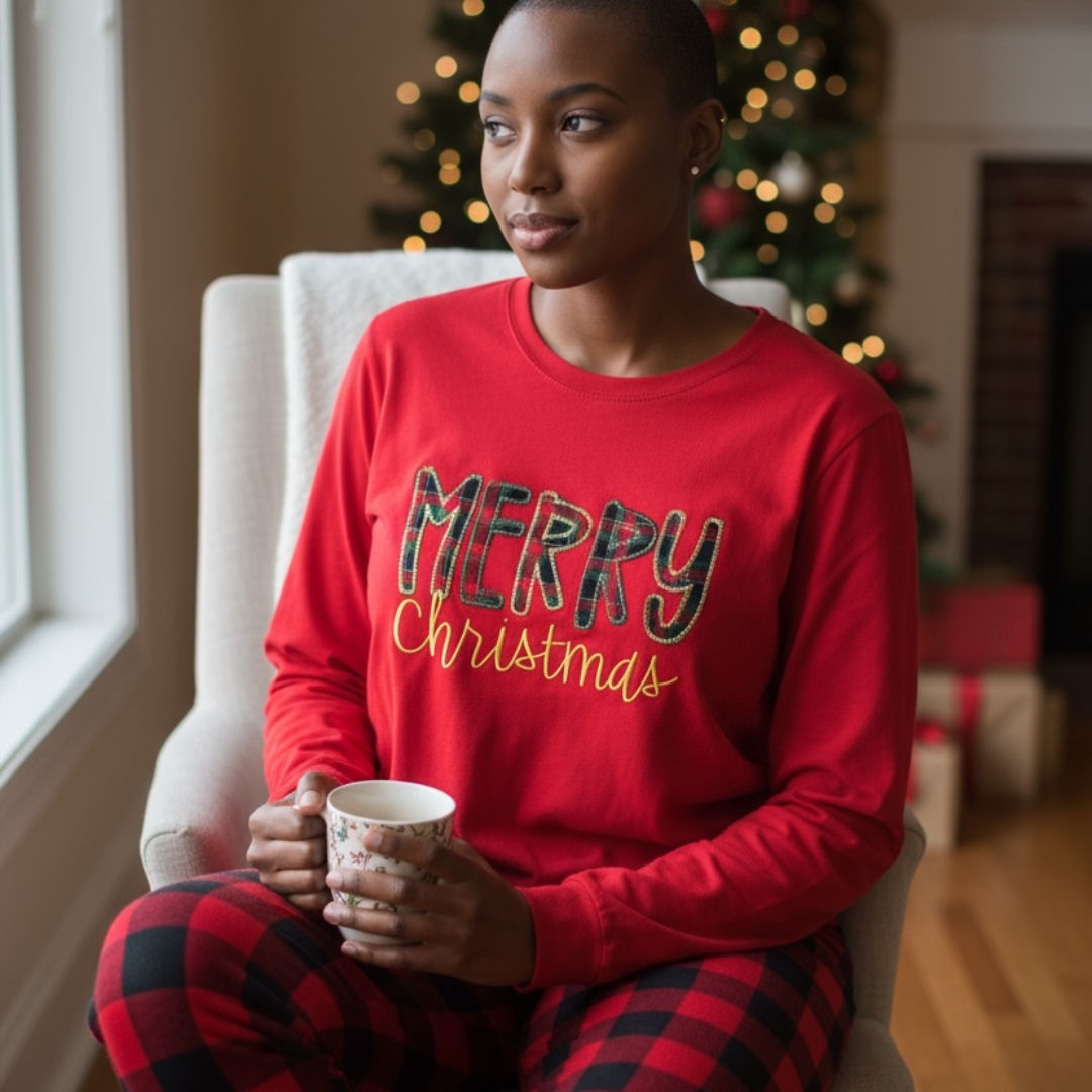 Merry Christmas Embroidered Unisex Shirt - BT Collection LLC