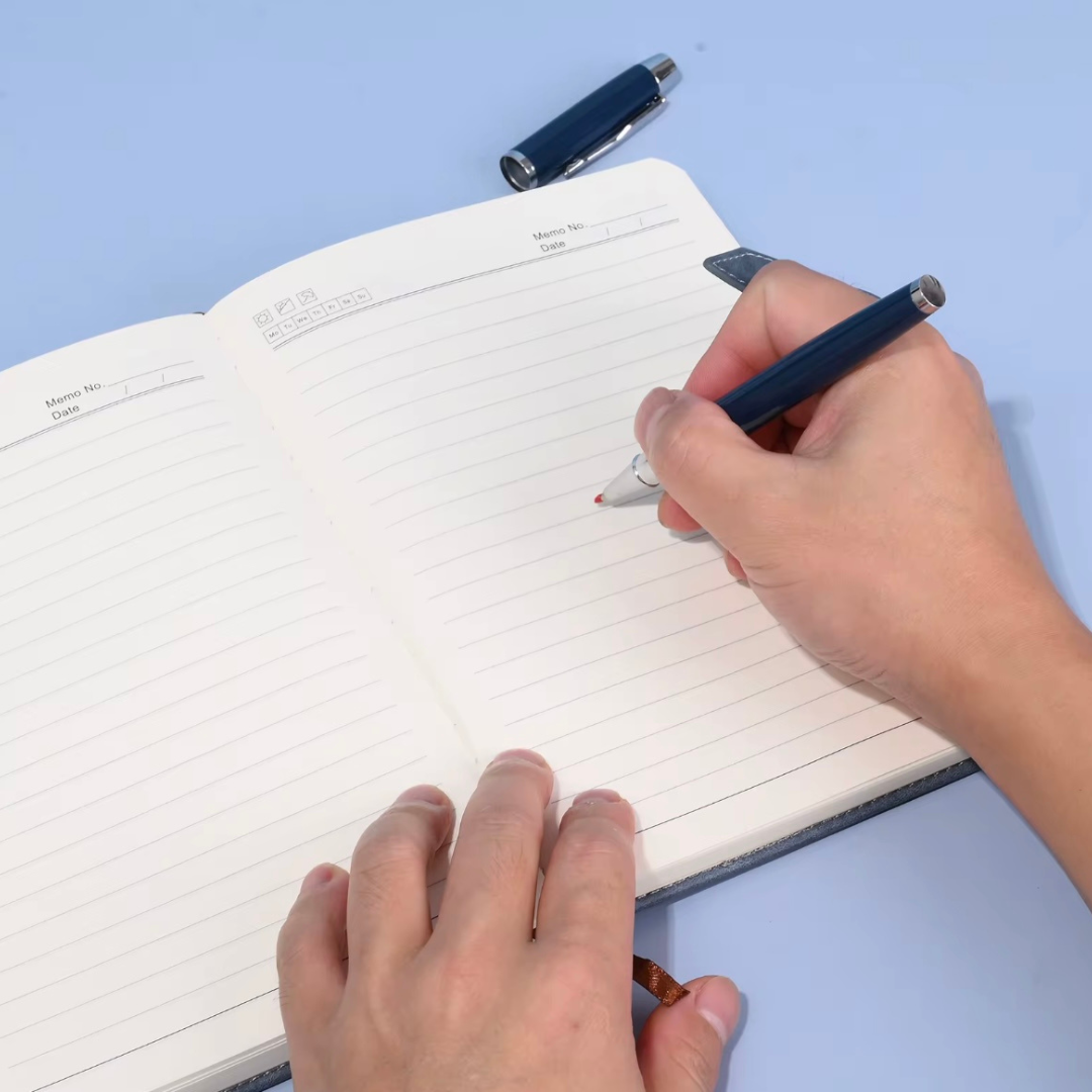 Custom Leather Journal Gift Set with Pen & More - BT Collection LLC