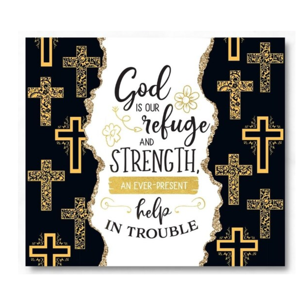 God is our Refuge 20oz Skinny Tumbler - BT Collection LLC