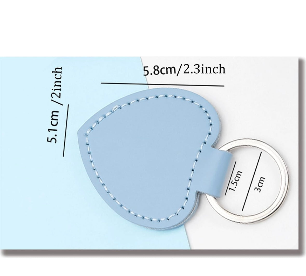 Custom Leather Heart Keychain | Unique Gift for Loved Ones - BT Collection LLC