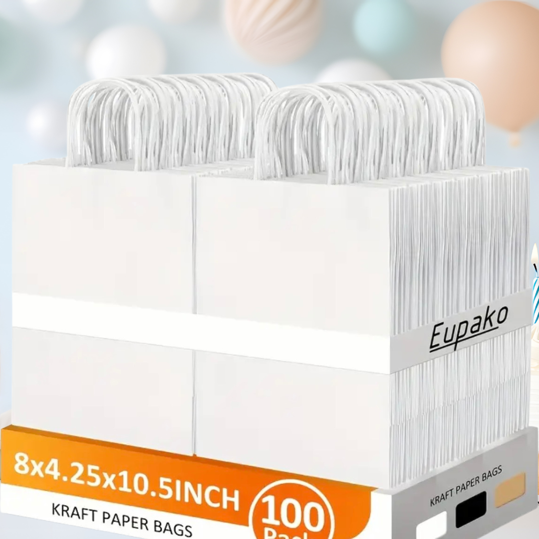 Custom Label Party Favor Treat Bags |10.5in x 4.25in x 8in Party Favor Bags - BT Collection LLC