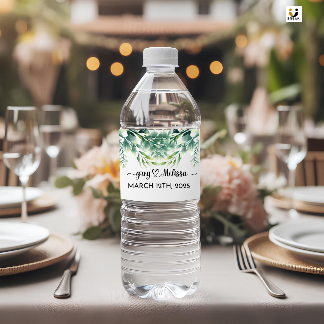 Personalized Wedding Water Bottle Labels - BT Collection LLC