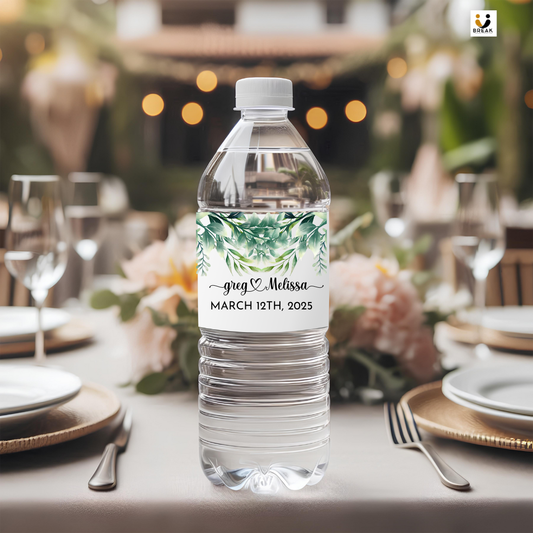 Personalized Wedding Water Bottle Labels - BT Collection LLC