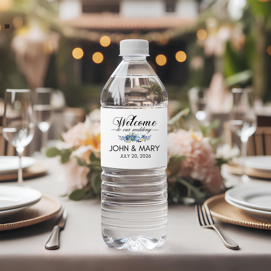 Personalized Wedding Water Bottle Labels - BT Collection LLC