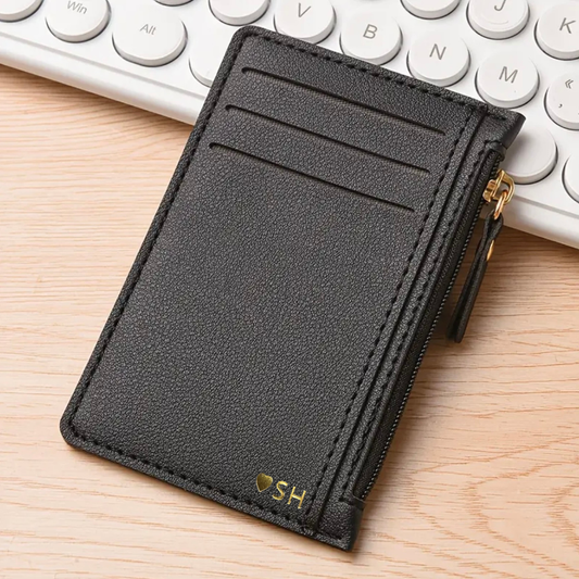 Personalized Hot Stamp Leather Travel Wallet - BT Collection LLC