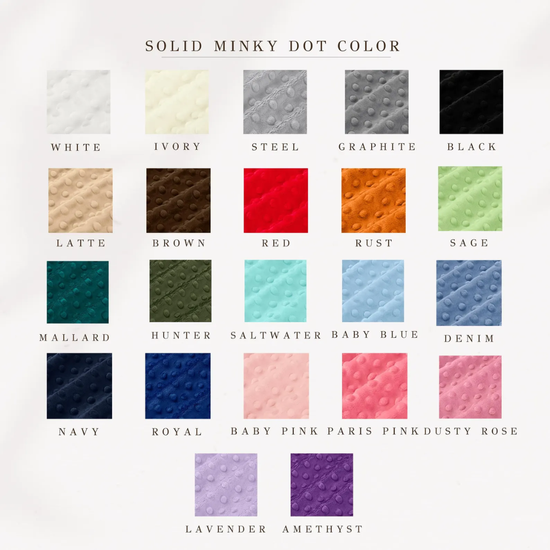 Minky Blanket with Custom Name|Baby Shower Gift - BT Collection LLC