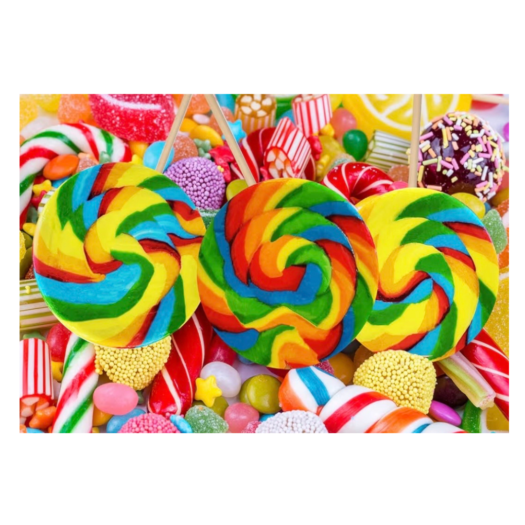 Personalized Jumbo Rainbow Lollipop with Individual Label | Custom Candy Party Favors | 4in Set of 12 - BT Collection LLC