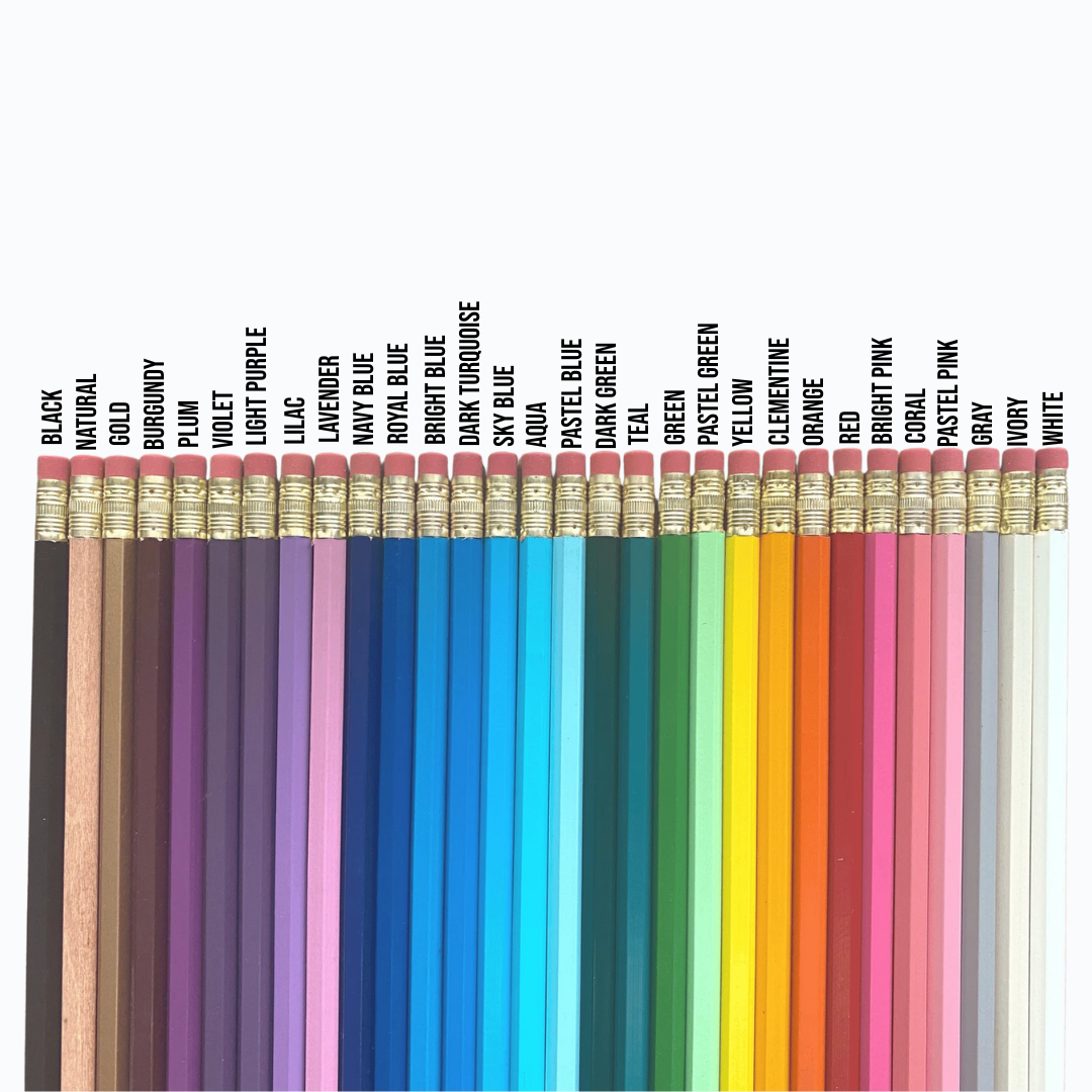 Custom Foil Name Pencils | Hot Stamped Personalized Pencils | Back to School & Birthday Gifts - BT Collection LLC