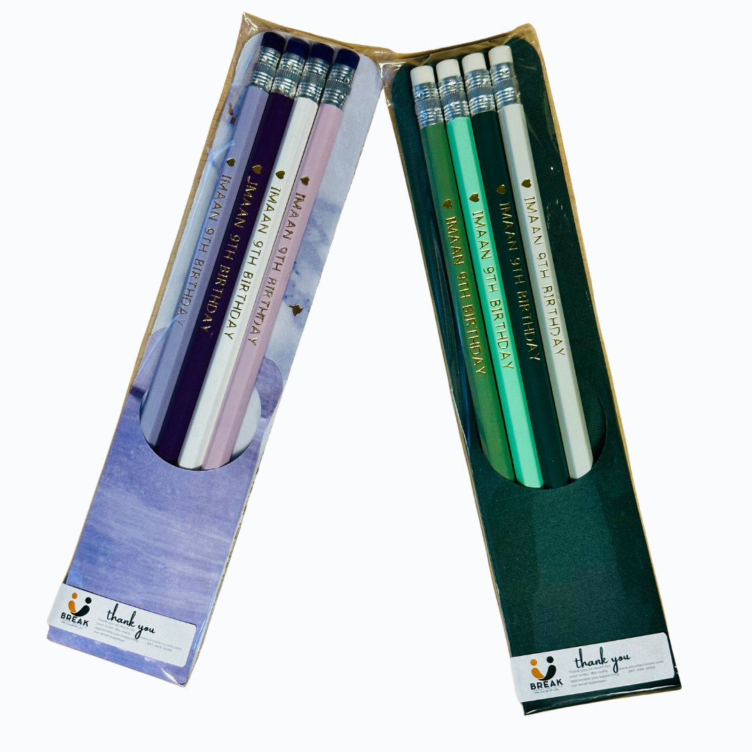 Custom Foil Name Pencils | Hot Stamped Personalized Pencils | Back to School & Birthday Gifts - BT Collection LLC