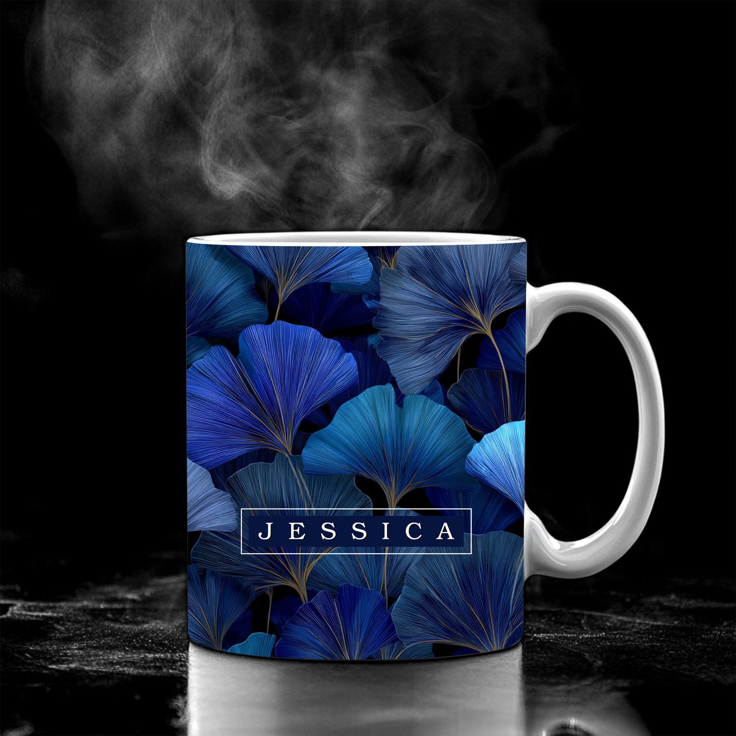 Floral Personalized Name Coffee Mug | Custom Name Gift for Her - BT Collection LLC