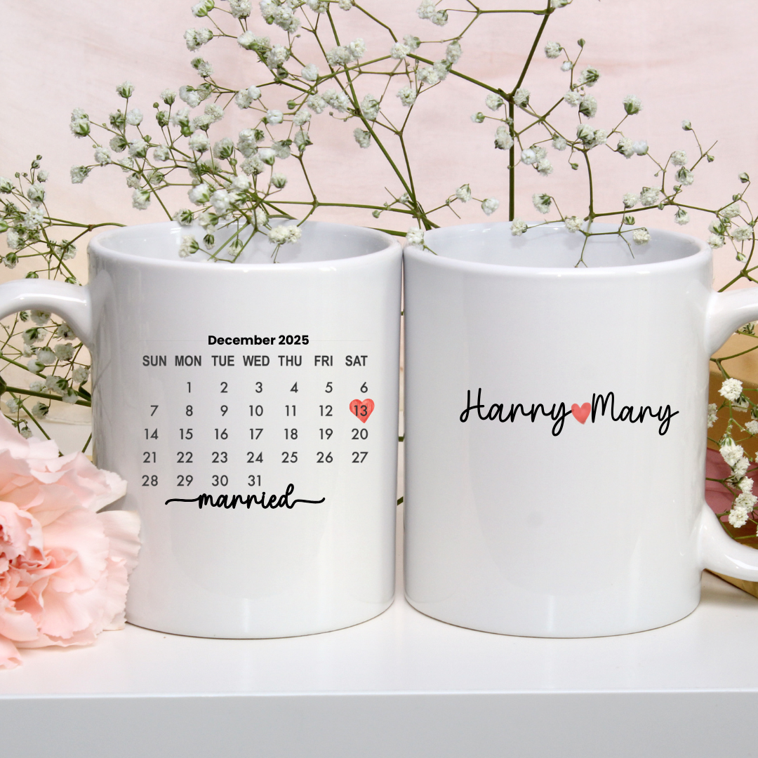 Personalized Wedding Mug For Couples - BT Collection LLC