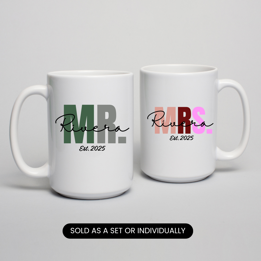 Personalized Mr. & Mrs. Name Mug - BT Collection LLC