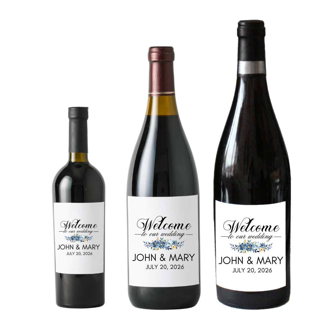 Personalized Wedding Wine Bottle Labels - BT Collection LLC