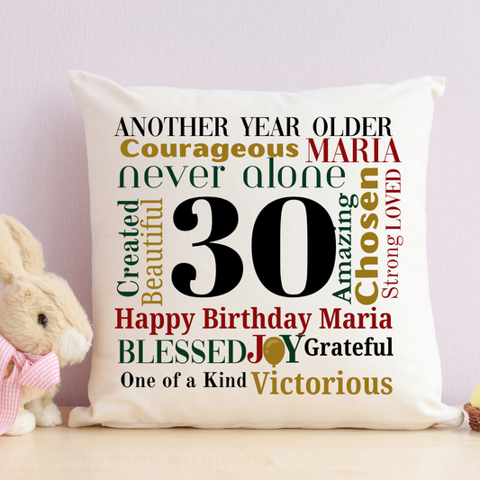 Personalized Repeated Name Throw Pillow - BT Collection LLC