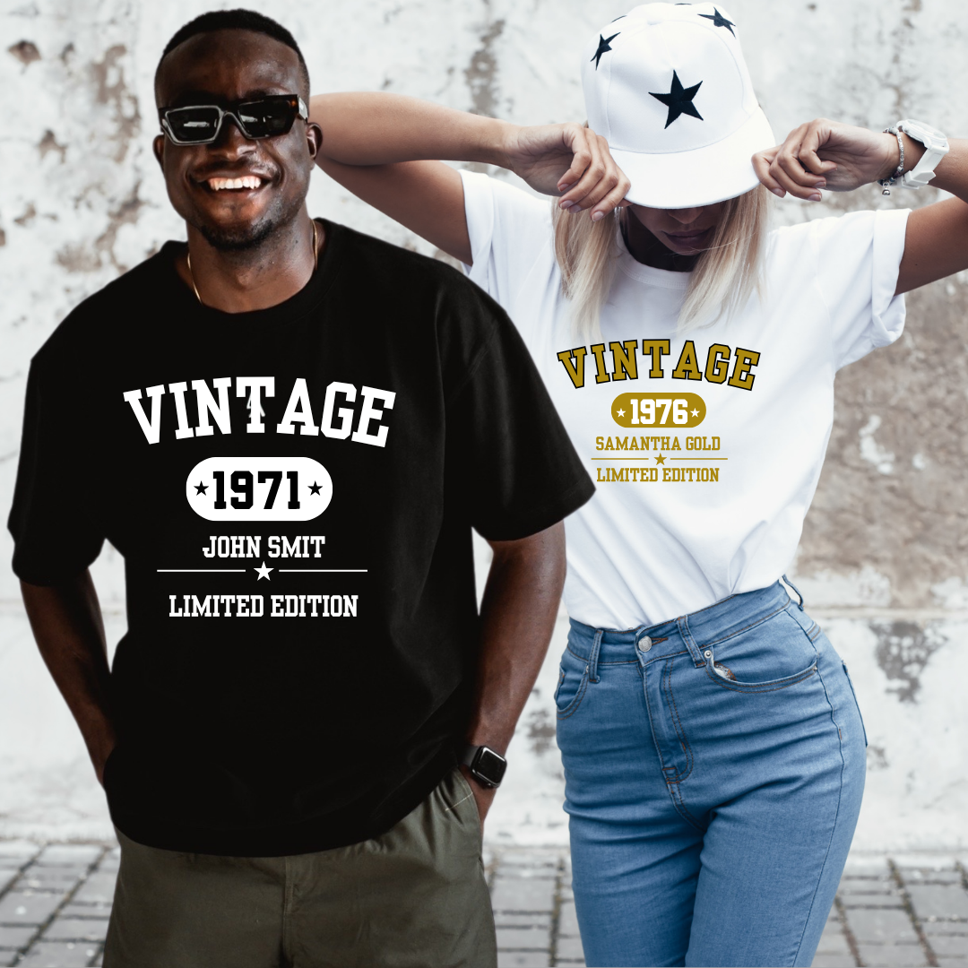 Personalized Vintage Unisex T-Shirt | Retro Style Comfort Tee - BT Collection LLC