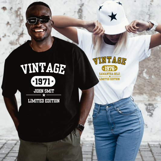 Personalized Vintage Unisex T-Shirt | Retro Style Comfort Tee - BT Collection LLC