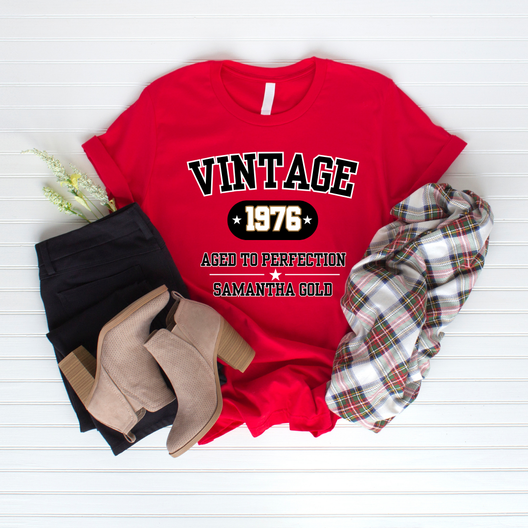 Personalized Vintage Unisex T-Shirt | Retro Style Comfort Tee - BT Collection LLC