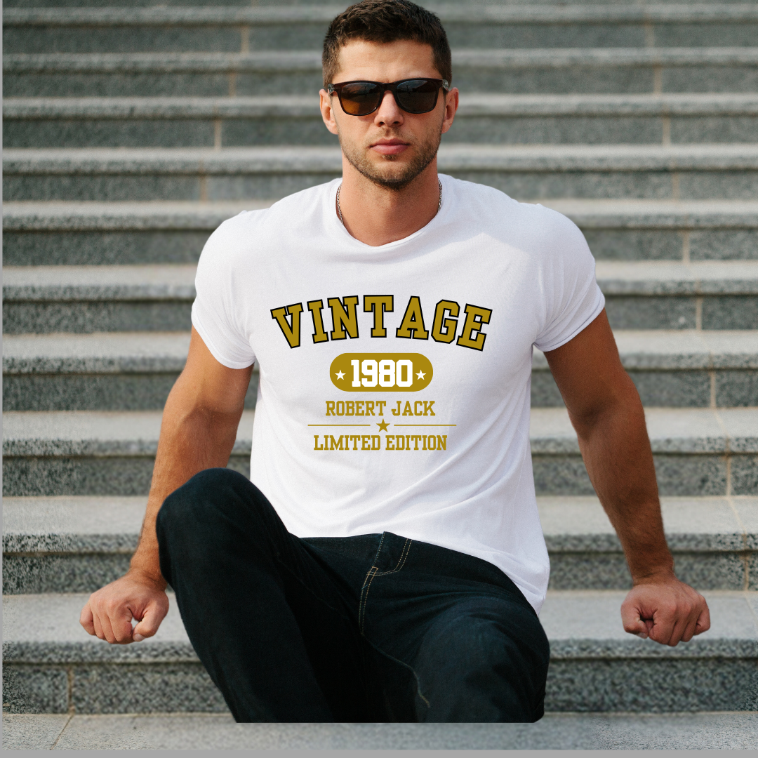 Personalized Vintage Unisex T-Shirt | Retro Style Comfort Tee - BT Collection LLC