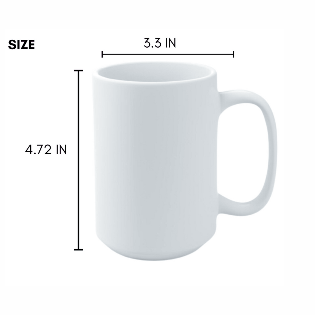 Monogram Initial Name Mug | 15oz Personalized Coffee Mug | Custom Name Mug - BT Collection LLC