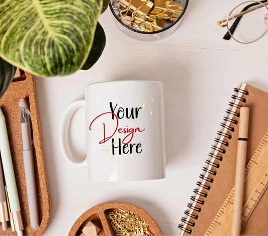 Design Your Own 15oz Mug | Personalized Coffee Cup with Photo, Text, or Logo - BT Collection LLC